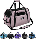 EliteField Soft Pet Carrier (3 Year Warranty, Airline Approved) Soft Sided Dog Puppy Cat Carrier Travel Bag (X-Large: 21" L x 12" W x 13" H, Pink)