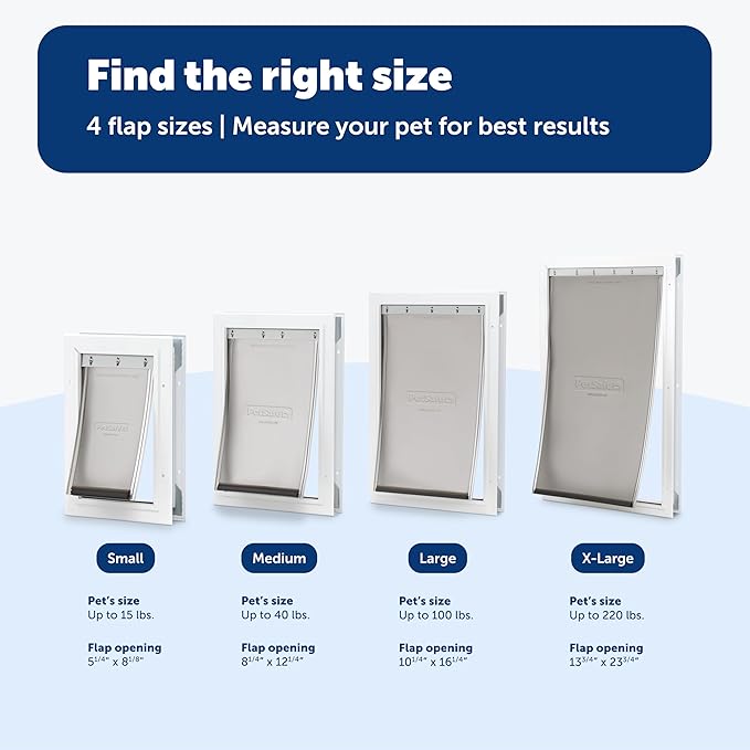 PetSafe Freedom Aluminum Pet Door for Dogs and Cats, Small, White, Tinted Vinyl Flap