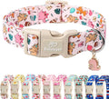 Cute Dinosaur Dog Collar, Adjustable Pink Dino Dog Collars for Large Dogs, Lightweight Quick-Release Buckle Birthday Collar for Boy&Girl Dogs L