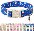 4th of July Dog Collar, Summer Popsicle Patriotic Dog Collars for Large Dogs, Adjustable Lightweight Quick-Release Buckle Collar for Boy&Girl Dogs L