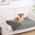 hyha Waterproof Dog Blanket, Reversible Pet Bed Blanket, Soft Sofa Couch Cover for Dogs Washable, Waterproof Pet Couch Covers for Sofa Puppy Cats Furniture Protector(30"x53", Grey/Dark Grey)