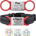 Custom Slide On Pet Tag ID, Fancy Silent Dogs & Cats Personalized No Jingle Engraved Identification Name & Phone Charm for Collar & Harnesses, No Noise for Puppies, Kitties, Horses & Animals