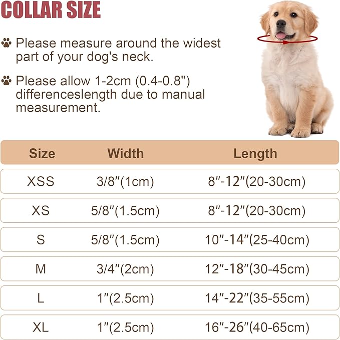 Reflective Dog Collar with Buckle Adjustable Safety Nylon Collars for Small Medium Large Dogs, Pink XL