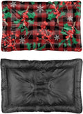 Festive Berry Snowflake Dog Crate Pad Dog Crate Bed Waterproof Pet Bed for Rectangle Non- Slip Bottom Pet Accessories for Dogs Multi- Scenario Mat Gift Printed Pad 36× 24 Inch