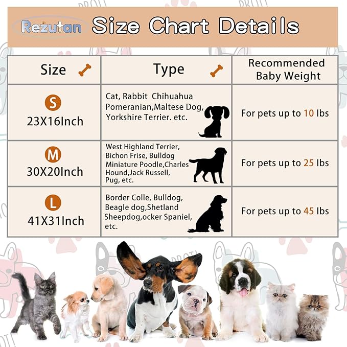 Rezutan 1 Pack 3 Blankets for Dogs, Dog Blanket for Medium Pet Cat, Premium Soft Fluffy Suitable for Dog Kennels & Beds, Gifts Puppy Blanket Essentials, 30x20inch, Tan