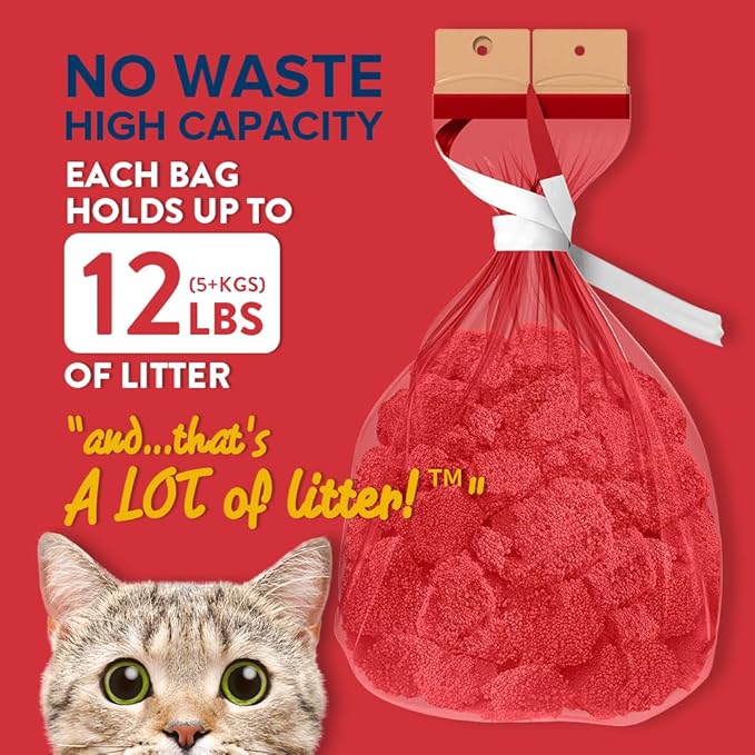 RedRocket Refill Bags for Kitty Twist'R Plus Cat Litter Pail, 7-Layer Bags with Odors Free Patented Technology Made in USA (1pack(10pcs))
