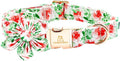 Lionheart glory Dog Collar Flowers Collar Floral Dog Collar with Flower Spring Summer Cute Collar Dog Boy or Girl Dog Collars Soft Durable Adjustable Dog Collars for Small Dogs, Red Roses