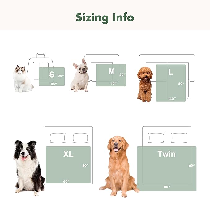 Soft Cozy Waterproof Dog Blanket for Couch - Room Decor Medium Pet Blanket for Furniture Protector, Washable Dog Crate Blankets for Indoors & Outdoors, Khaki, 30"x40"
