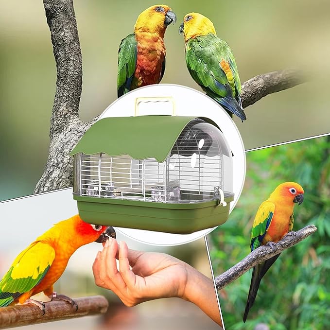 Travel Bird Cage | Portable Sunproof Bird Travel Carrier | Parakeet Carrying Cage,for Indoor Outdoor Balcony Living Room Park Parakeet Conure Canary Lovebird