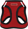 Best Pet Supplies - All Weather Mesh / Plush, Reflective, No Pull Harness for Small, Medium Dogs, Cats - Secure with Hook & Loop Fastener, Buckle, Double D-Rings - Red/Black Trim, XL