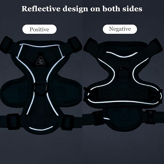 Wanheart Summer cat Chest Harness and Leash, Anti-Escape Adjustable Soft mesh cat Leash and Chest Harness Set for All Types of Cats cat Vests (Emerald, L)