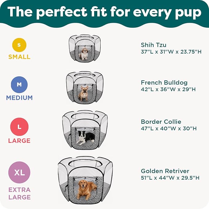 FurHaven Portable Pet Playpen for Dogs & Cats, Large Indoor Kitten Playpen with Mesh Sides, Foldable Dog Playpen for Small Dogs, Pop Up Travel Dog Pen, Large, Pet Crate with Mesh Sides, Sailor Blue