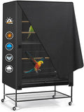 Zettum Bird Cage Cover - 600D Bird Cage Covers for Night Heavy Duty & Waterproof, Fade-Resistant Pet Bird Cage Cover Accessory for Parakeet, Parrot, Cockatiel and More Finches - 38 x 24 x 48 Inch