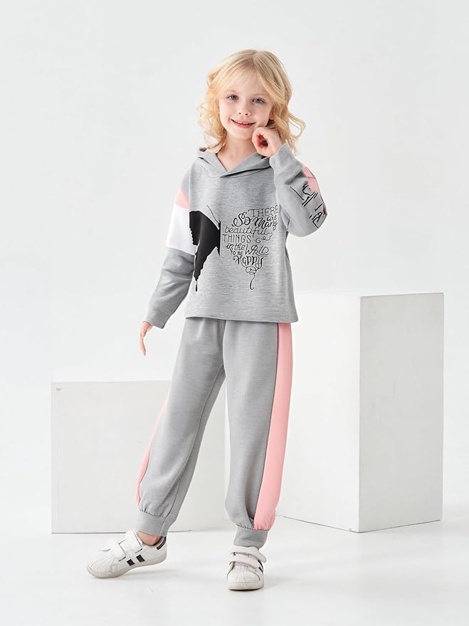 Toddler Baby Girls Clothes Long-sleeve Tie Dye Hoodie Sweatshirt Pants Hooded Outfit Set
