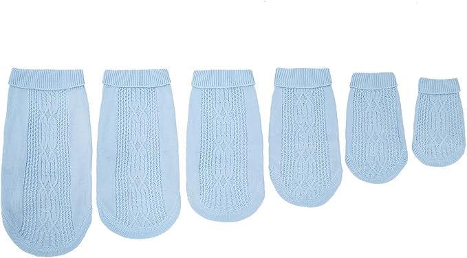 Stretchy Cat Sweater - 17 Colors & 6 Sizes | Snug Winter-Ready Knit for Boy/Girl Cats & Kittens(Blue, Small)