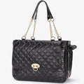 Fashion Pet Carrier Dogs Cat Small Animals Purse Bag, Leather Pet Carriers Dog Puppy Kitten Tote Travel Handbag TSA Airline-Approved