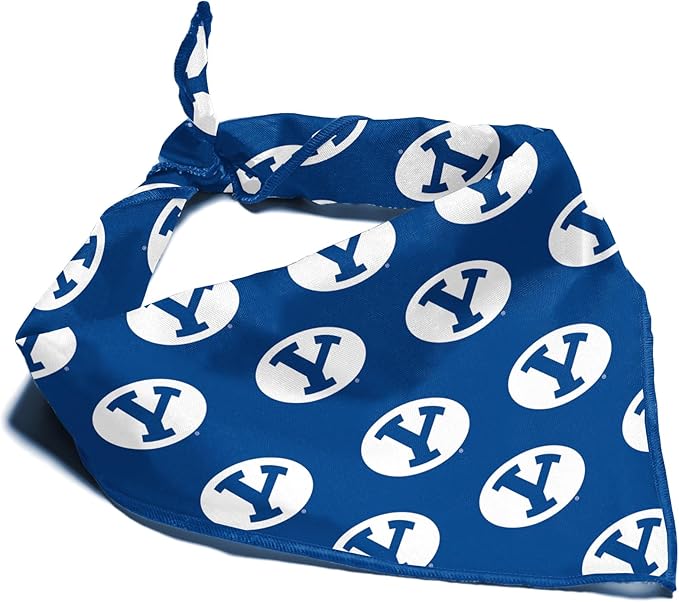 BYU Cougars Officially Licensed Bandana for Dogs and Cats | Fits Pets Great Gift Idea | Easy-to-Tie (Large, 28")