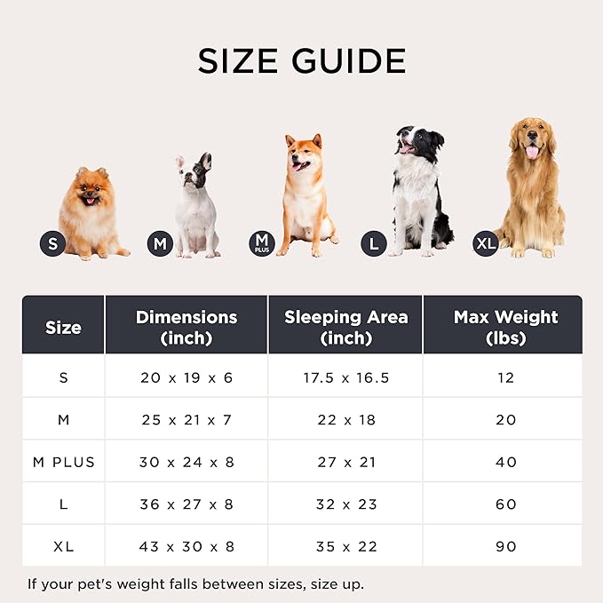 Bedsure ComfyFleece™ Cute Dog Bed for Large Dogs - Washable Furry Puppy Beds, Rectangle Orthopedic Corduroy Fleece Pet Beds with Removable Zipper Cover, 36x27x8inches, Camel Brown