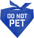 Do Not Pet Dog Bandana (Royal, XS 157)