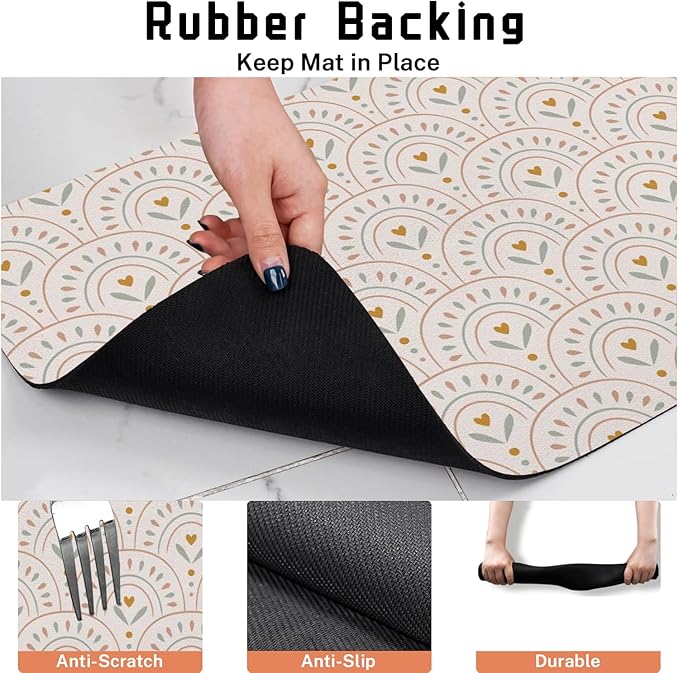 Absorbent Pet Dog Bowl Mat for Food and Water, Pet Cat Food Feeding Mat with Non Slip Rubber Backing, Dog Food Mats for Floors Waterproof, 24"x32"