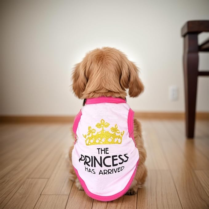 4 Pack Dog Shirts Summer Printed Puppy Clothes Cute Sleeveless Pet T Shirts Dog Clothes for Small Medium Dogs Cats Girl(M)