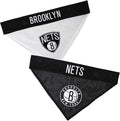 Pets First NBA Dog Bandana - Brooklyn Nets Reversible Pet Bandana. 2 Sided Home & Away Sports Bandana with a PREMIUM Embroidery TEAM Logo, Small/Medium