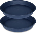 2 Pack of 10 inch Plant Saucer Gray, Heavy Duty Plastic Plant Saucer 10 inch Round, Durable Plant Tray for Pots, Plant Saucers for Indoors, Plant Trays for Planter 9"/10" (10", Blue)