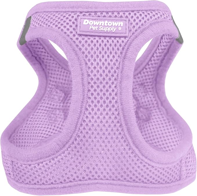Downtown Pet Supply Step in Dog Harness for Small Dogs - Adjustable, Escape Proof Dog Harness with Reflective Trim - All-Weather, Fast-Drying Padded Mesh Fabric - Lilac, XS