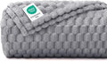 Luciphia Soft 300GSM Fleece Pet Blanket for Small Medium Large Dogs Washable 3D Textured Flannel Cat Puppy Decorative Furniture Protector Throw Durable Grey, L(41''x31'')