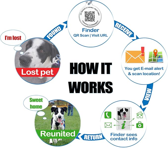 Pet Dwelling QR Code Pet ID Tag – Smart Dog & Cat ID Tags for Pet Safety, Free Personalized Online Profile, Instant Scan Alerts, AI Insights (Gray Paw)