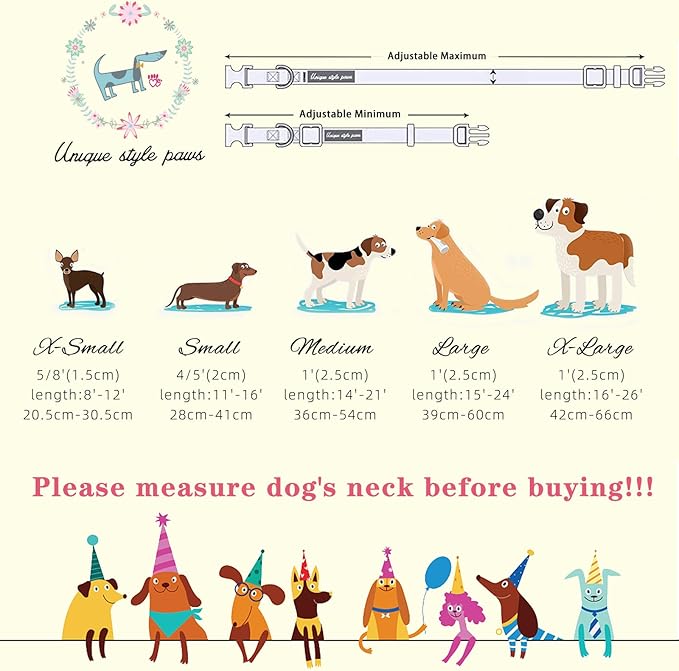 Unique Style Paws Christmas Dog Collar Plastic Buckle with Pendant Blue Purple Red Grid Cotton Puppy Collars for Small Medium Large Dogs
