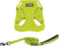 Best Pet Supplies Voyager Step-in Air All Weather Mesh Harness and Reflective Dog 5 ft Leash Combo with Neoprene Handle, for Small, Medium and Large Breed Puppies - Set (Lime Green), XS