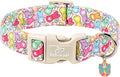 Easter Dog Collar for Giant Large Dogs - Colorful Bunny Print Easter Collar for Male Female Dogs, Lightweight Adjustable Spring Holiaday Dog Collars with Quick Release Buckle XL