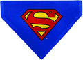 DC Comics Pet Bandana Superman Shield Logo Blue Red Yellow Slip On Collar Bandana Only