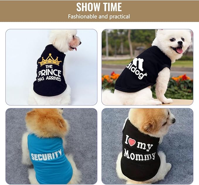 Custom Dog Shirt with Photo Name Logo Personalized Summer Breathable Cloth for Small Medium Large Pet Dogs Puppy Cats, 1 PC Blank Black, XXL