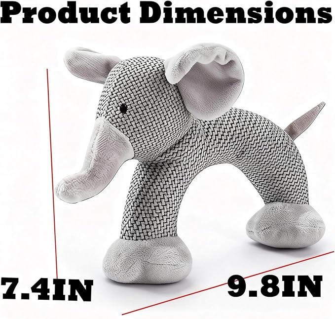 Linen Safari Companions, Squeaky Dog Chew Animals, with Durable Linen Material, Durable and Resistant to Chewing, for Relieve Dog's Boredom (Dog)