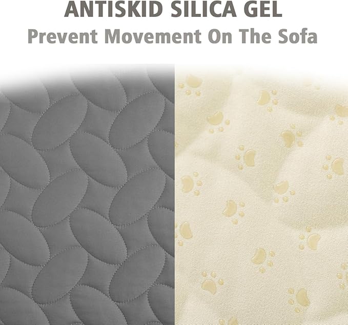 Ameritex Waterproof Pet Bed Cover Anti-Slip Dog Bed Blanket for Sofa and Furniture Waterproof New Pattern Design (Lightgrey, 30x53 Inch (Pack of 1))