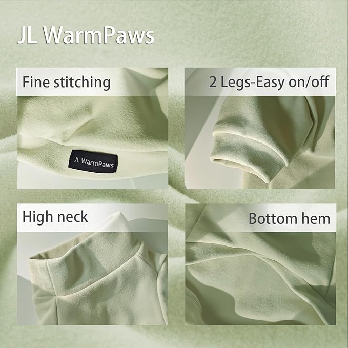Fleece Sphynx Cat Clothes Soft Hairless Cat Clothes Pullover Cat Sweater for Chihuahua All Season Light and Warm Kitten Cloth for Cats Only Puppy Clothes Small Dog Sweater (Pale Green, Small)