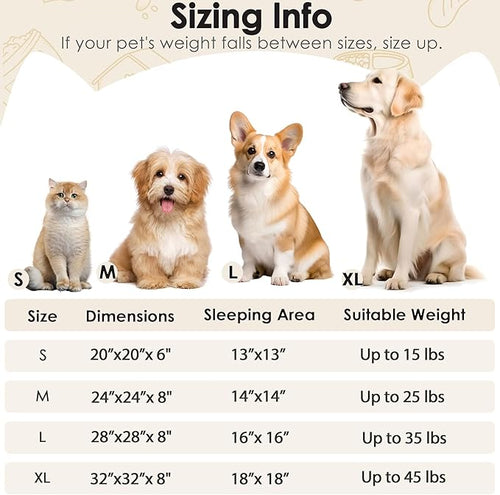 28in Large Dog Bed, Medium Size Dog and Cats, Calming Donut Bed for Puppy and Kitten, Washable Round Fluffy Pet Bed (Camel)