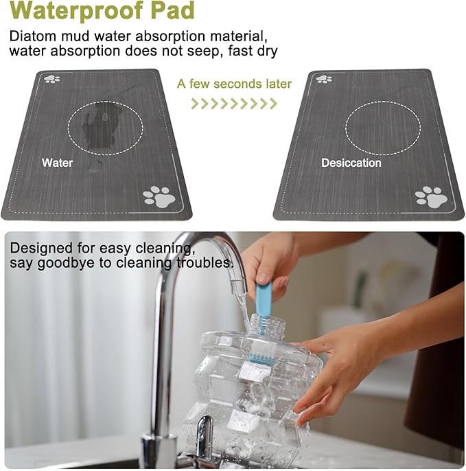 RIZZARI Automatic Pet Waterer, Gravity Stainless Steel Water Dispenser, 100% BPA-Free, Large Capacity Water Feeder for Cats and Small and Medium-Sized Dogs (8L, Bright White)