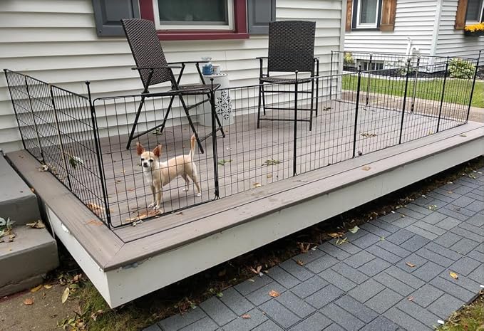 FXW MiniPaws Unleashed Dog Playpen, Expandable & Portable Design for Yard, RV Camping and Indoor Use, for Puppies and Small Dogs, 24-inch 24 Panels