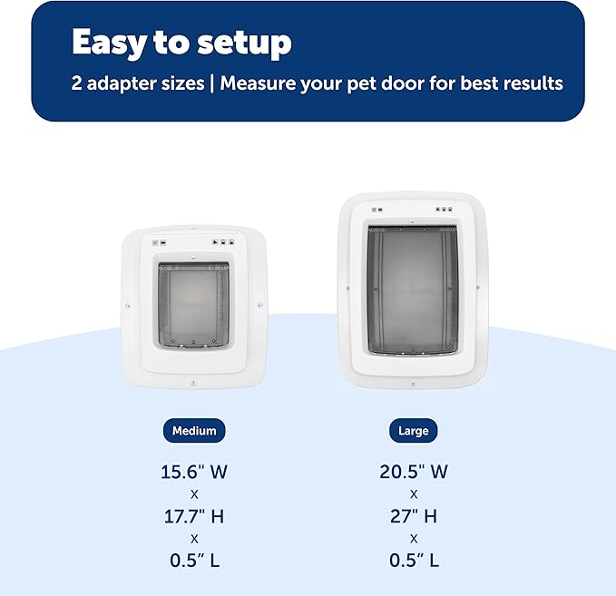 PetSafe SmartDoor Connected Pet Door Installation Adaptor - Allows for Installation in Metal, Glass & Walls - Minimizes Signal Interference - Weather-Resistant - Large