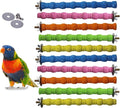 kathson 10PCS Bird Perch Parrot Stand Cage Accessories Natural Wooden Stick Paw Grinding Rough-surfaced Chew Toy for Cockatiels,Cockatoo,Lorikeet,Conure,Parakeet (Random Color,6.29inch)