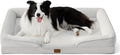 Bedsure Orthopedic Dog Beds Large Sized Dog - Washable Large Dog Cat Bed Waterproof, Comfort Dogs Couch Sofa with Washable Removable Cover, Pet Bed with Nonskid Bottom, Light Grey, 35"