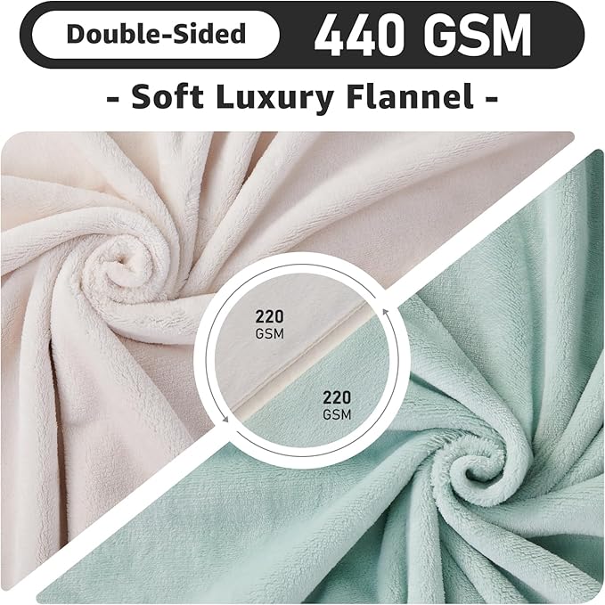 LOOBANI Waterproof Dog Blanket for Couch: Reversible Flannel Bed Blanket for Medium Large Dogs Liquid Proof, Soft Throw Blanket Couch Cover Protector for Sofa, Crate, Travel, Picnic, 50" x 60", Green