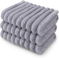 LINENLUX 1 Pack 3 Soft Dog Blanket Washable Warm Fleece Cat Blankets for Pet Puppy Fluffy Calming Flannel Grey Small