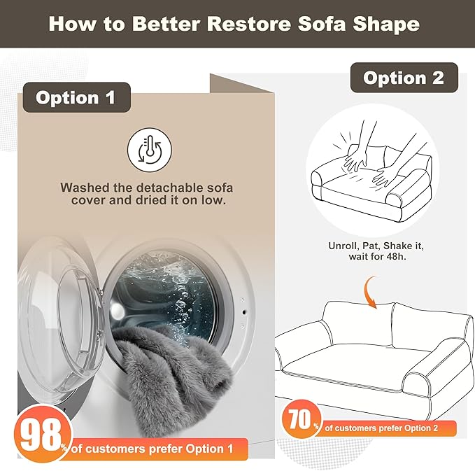 Cat Couch Bed - Cat Bed for Indoor Cats, Calming Pet Sofa Puppy Sleeping Bed with Removable Washable Cover, Cute Dog Couch and Kitty Lounge Chair for 12lbs Cats & Small Dogs(Dark Grey)
