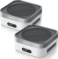 Air Purifier 2 Pack for Bedroom Up to 1200 ft², H13 True HEPA Air Purifier for Pets Dust Dander Pollen Odor Smoke, with New Quiet Wind Wheel System, for Desk/Car/Travel