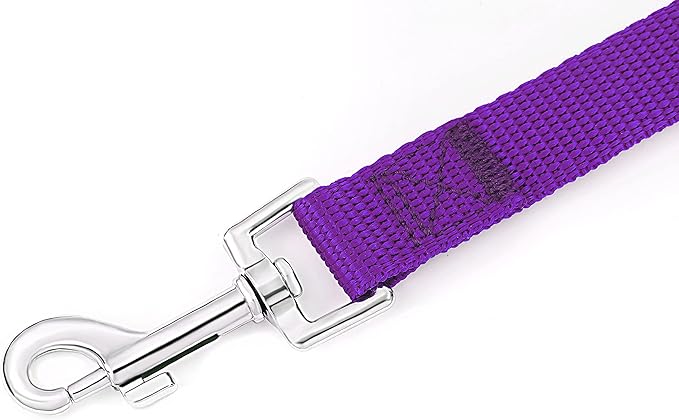 AmaGood Dog/Puppy Obedience Recall Training Long Dog Leash- 20 feet 30 feet 50 feet 15 feet Long Leash for Dogs Training,Recall,Play,Safety,Camping (Purple, 20 Foot (Pack of 1))