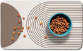 Dog Food Mats for Floors Waterproof, Cat Water Bowl Mats Pet Feeding Absorbent Mat Placemats for Food and Water Brown Bohemia 12 * 20 inch